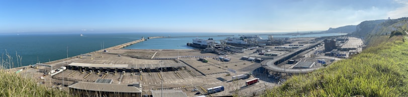 A quiet view of Angina Hill with the ferry terminal parking area in the foreground on Macleay Island.