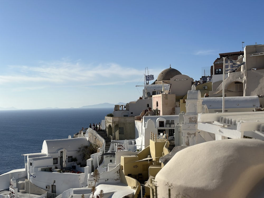 a view of the ocean from a hill top