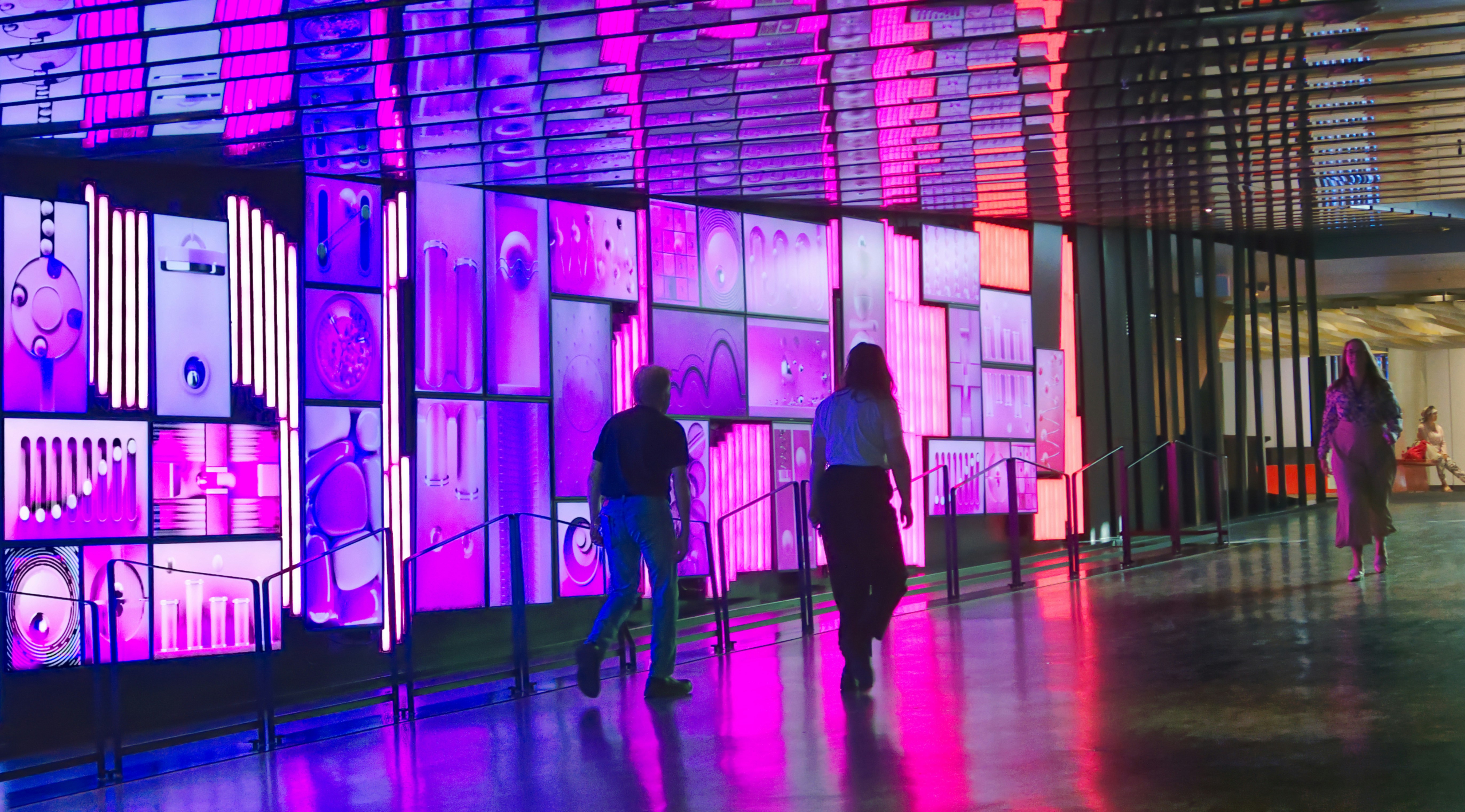 Digital Horizons exhibition with immersive neon installation