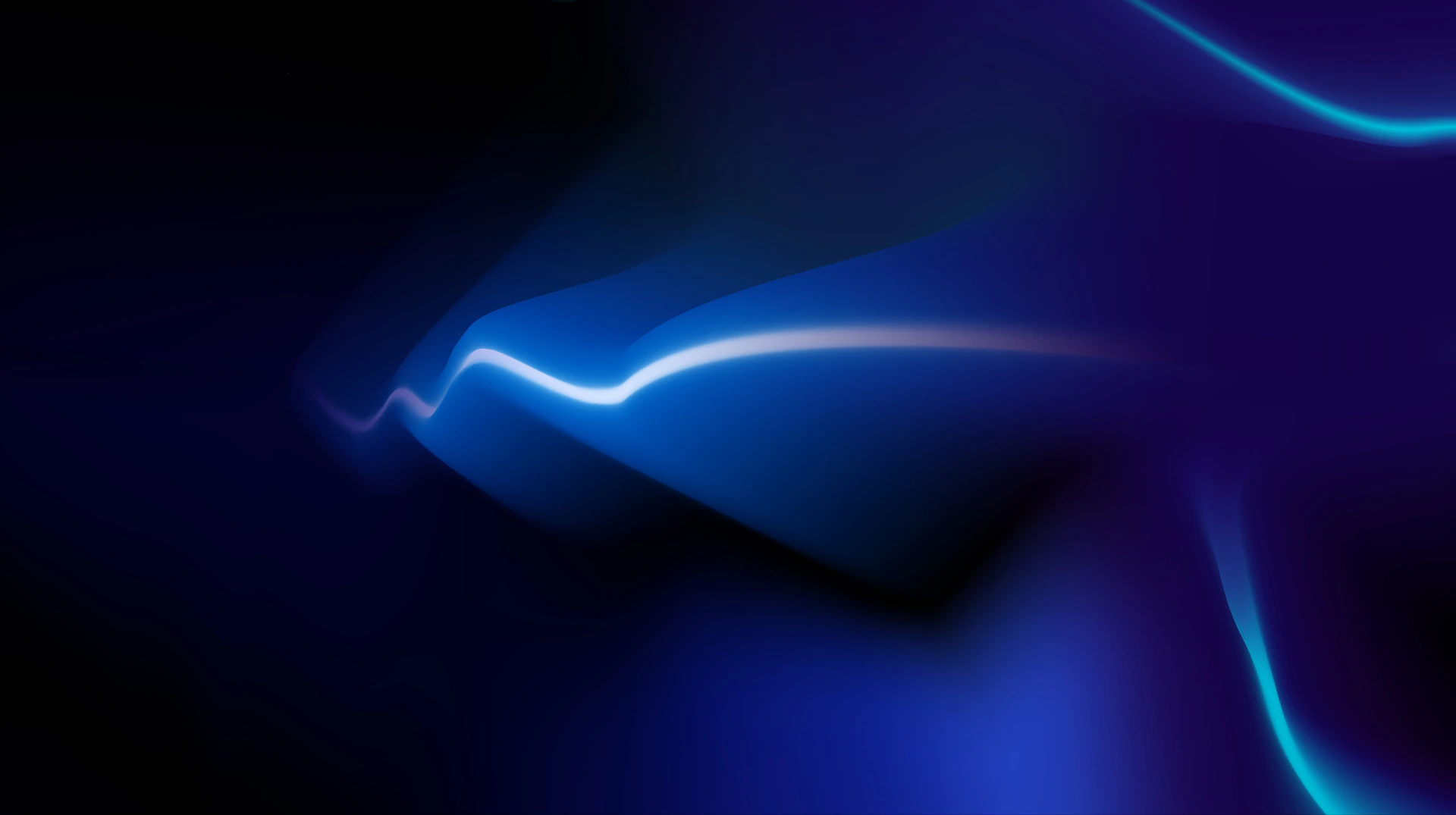 a blue abstract background with wavy lines