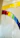 Close-up of a colorful stained glass window crafted by a workshop participant.