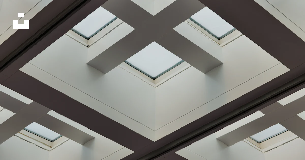 Building Texture Skylight The ceiling of a building with a skylight in it photo – Free Texture ...