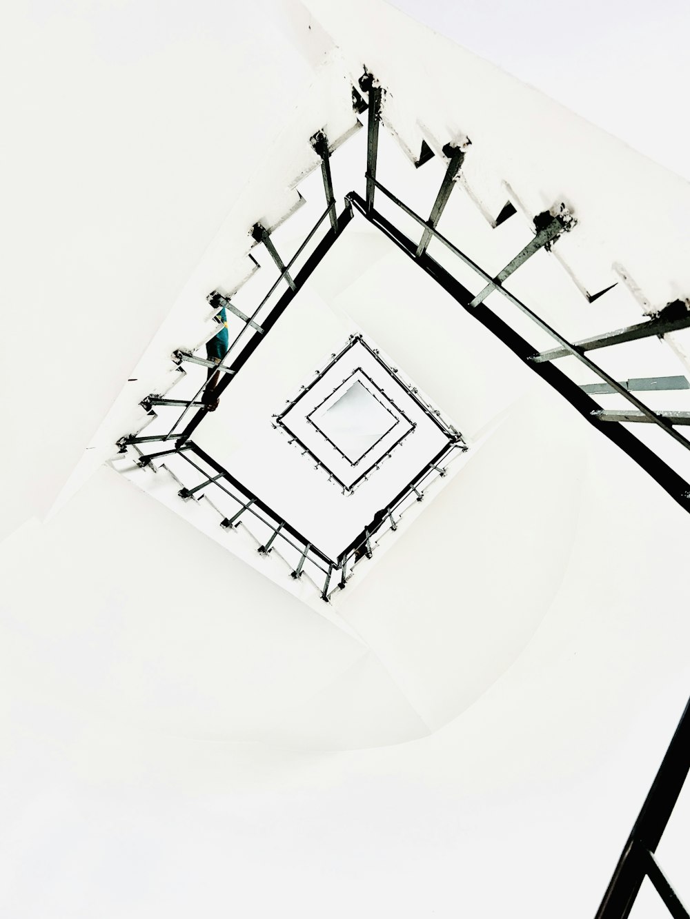 an overhead view of a basketball court in the snow