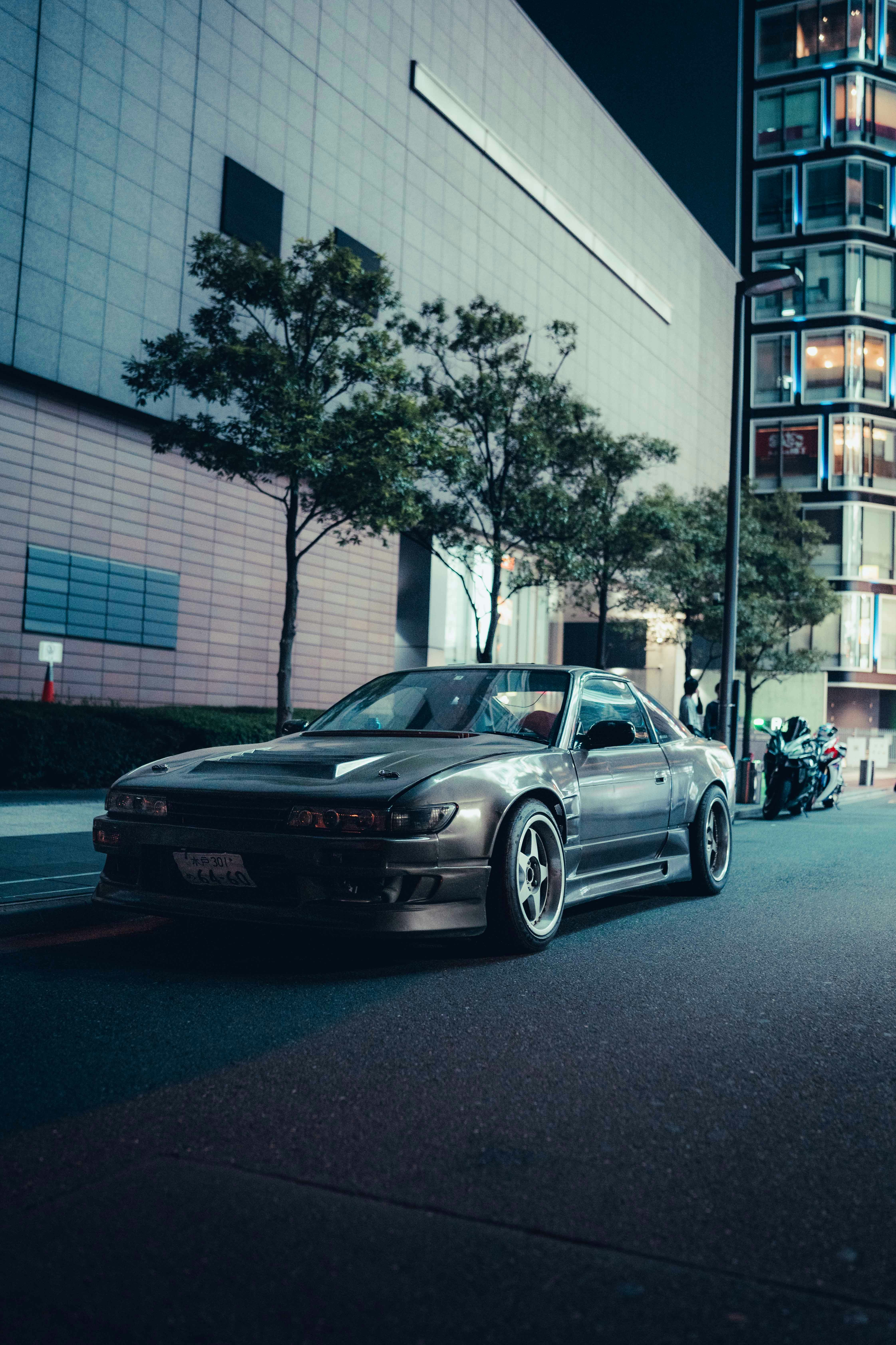 a car parked on the side of the road