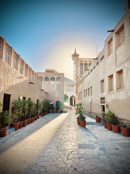A weathered ancient stone street in Gaza bathed in warm sunlight, hinting at stories of old conflicts and enduring spirit.