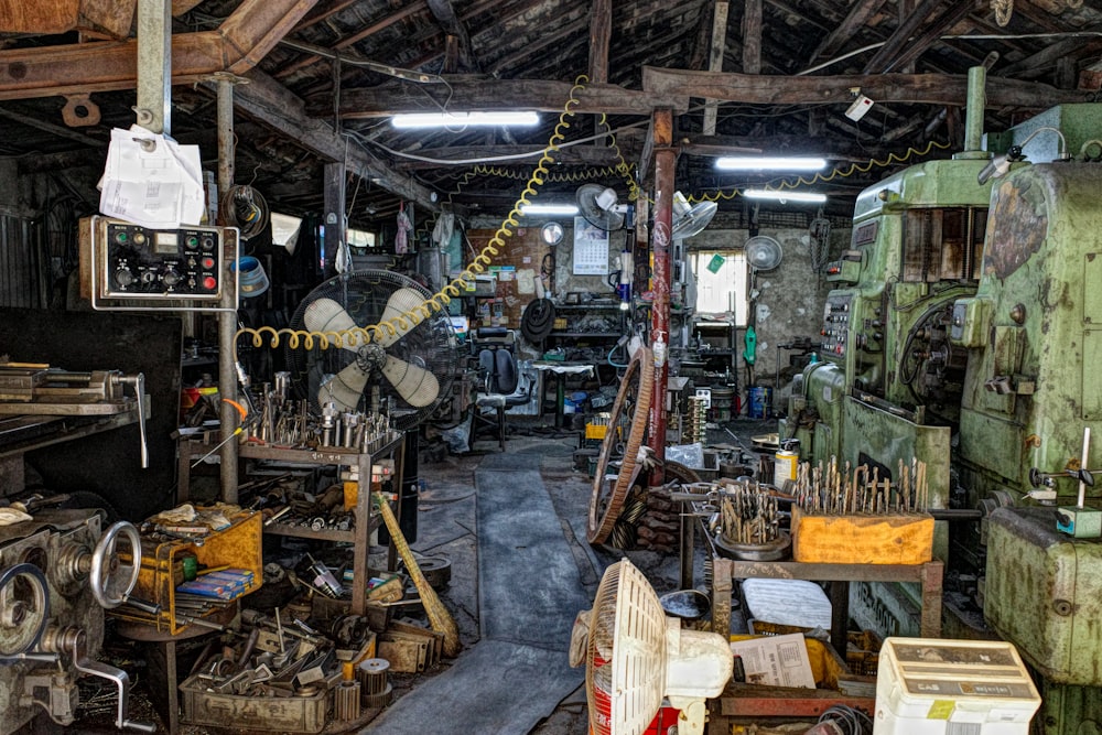 a room filled with lots of different types of tools