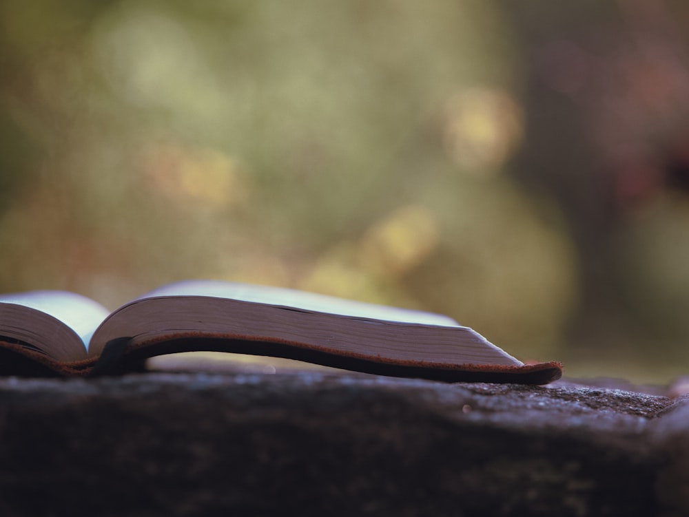 an open book sitting on top of a wooden table