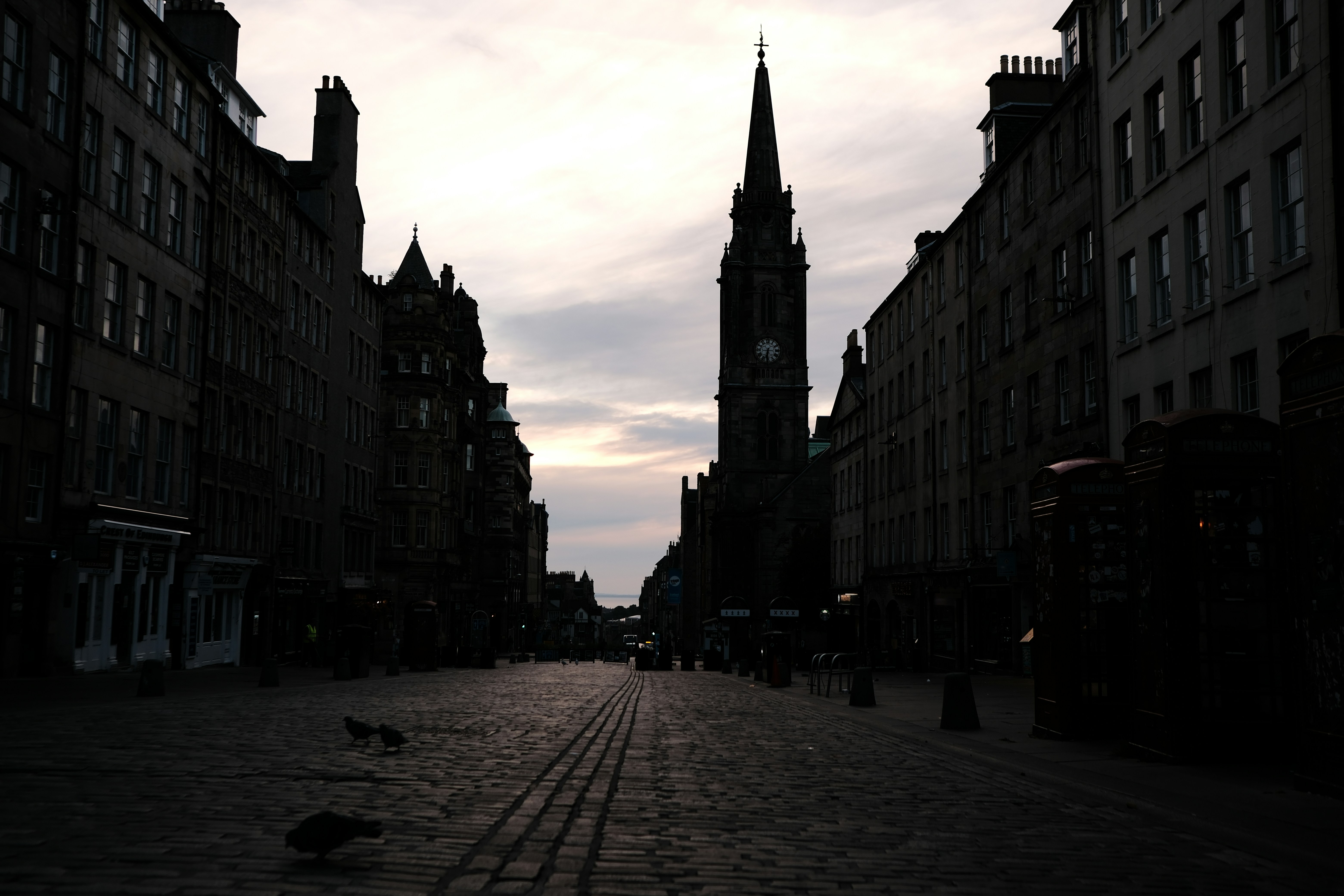 Via in bianco e nero di Edimburgo