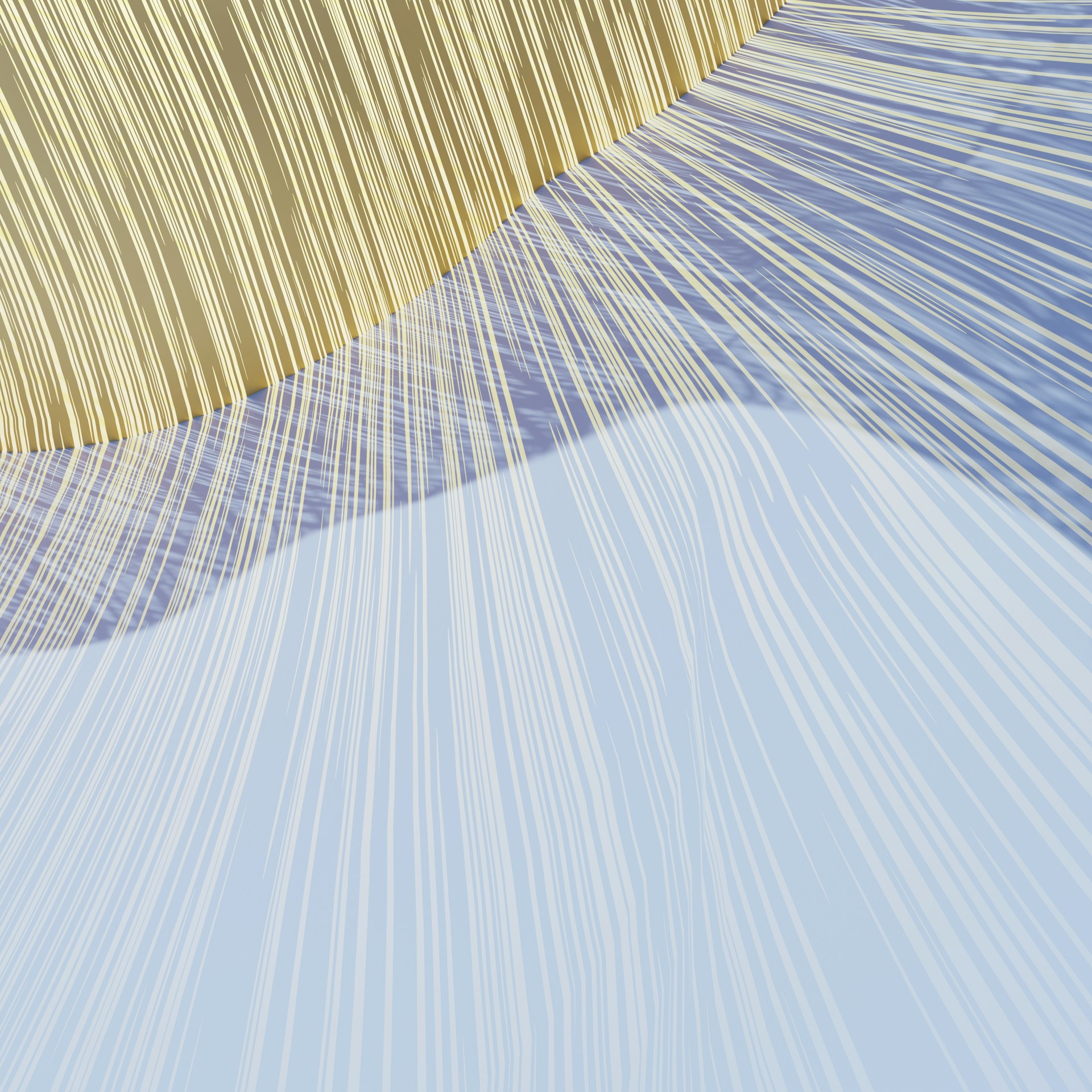a painting of a blue sky with white lines