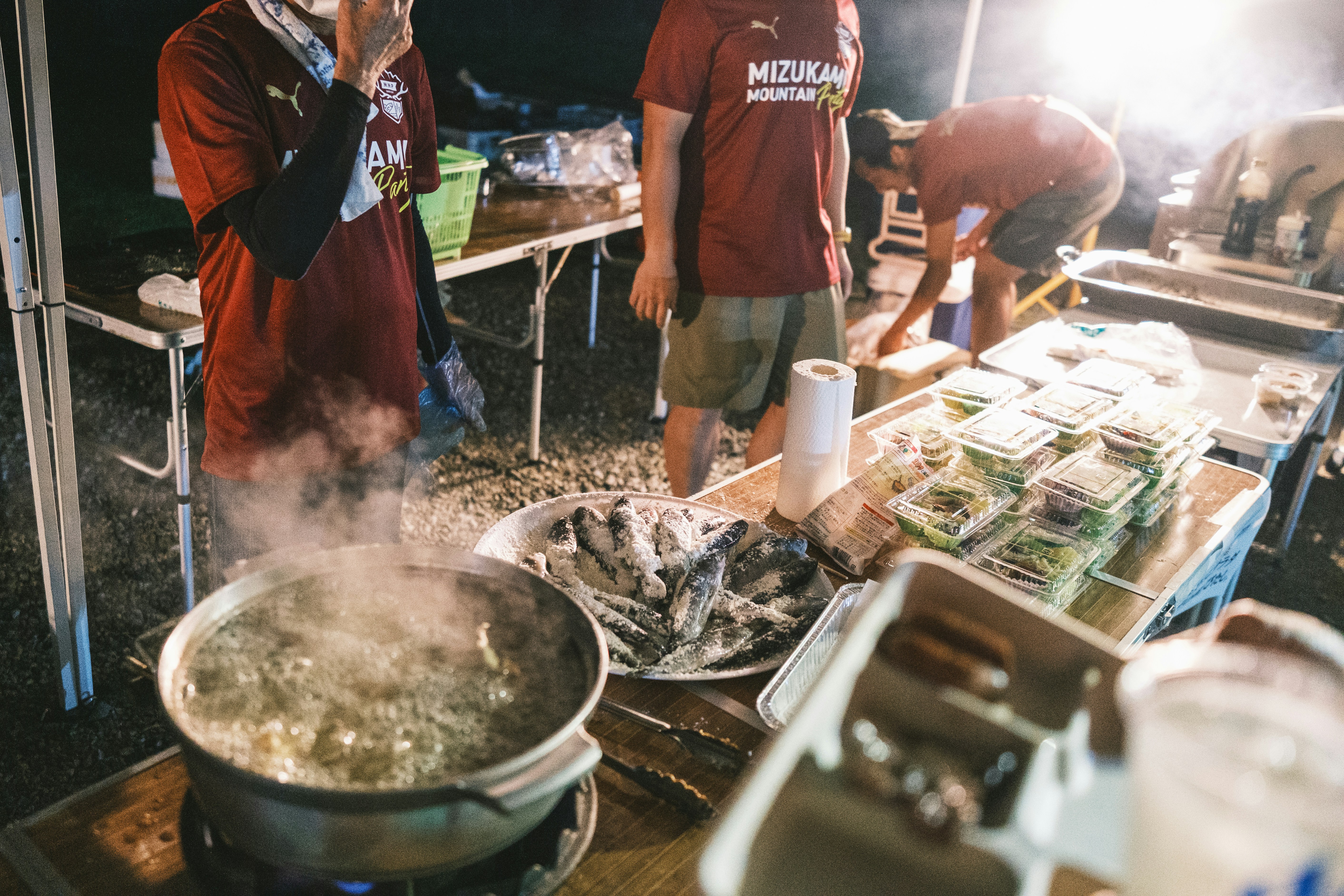 Local Japanese outdoor cooking