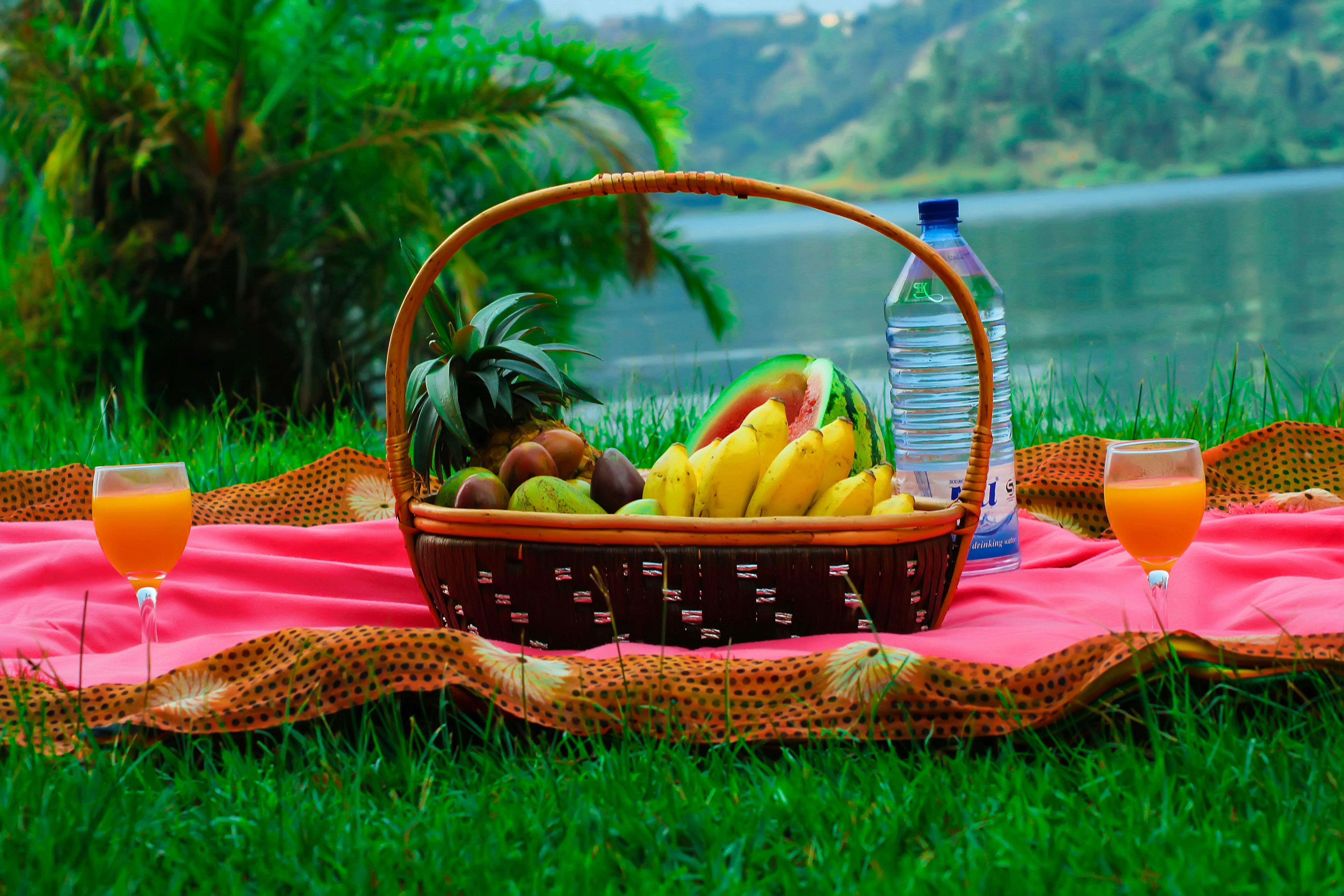 Beautiful basket full of fruits