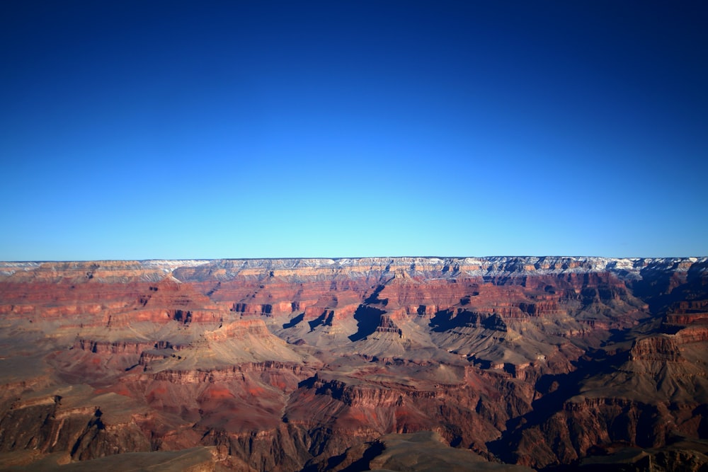 a view of the grand canyon from a plane