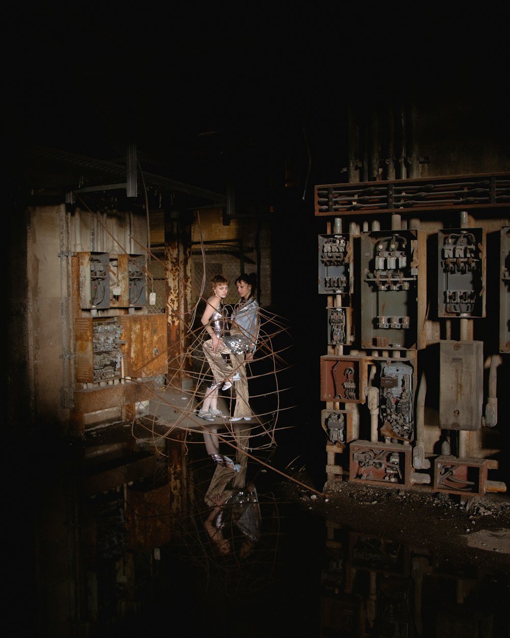 a couple of people that are standing in the water