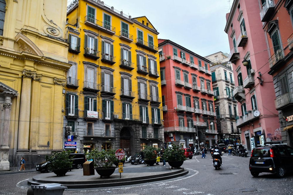 a group of buildings that are next to each other