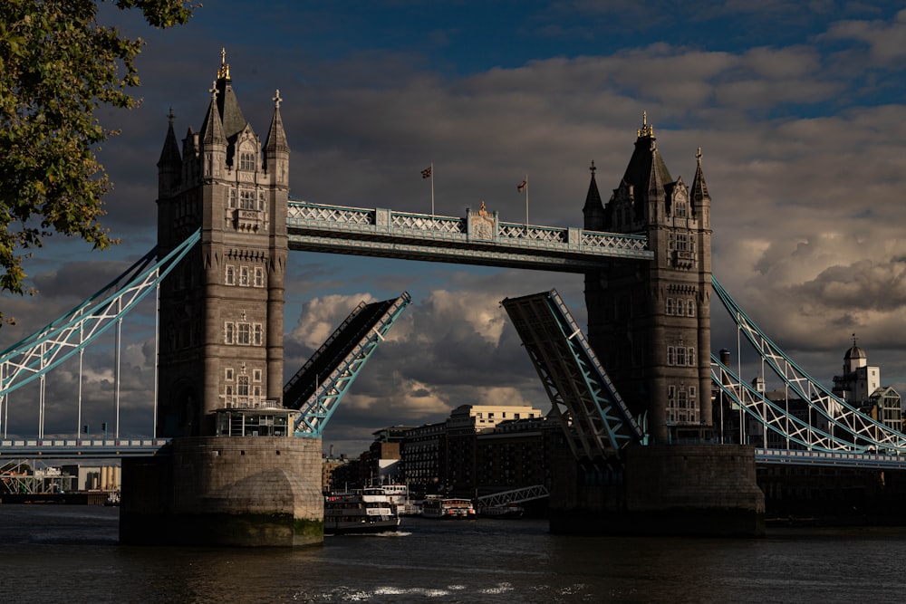 a bridge that is going over a body of water