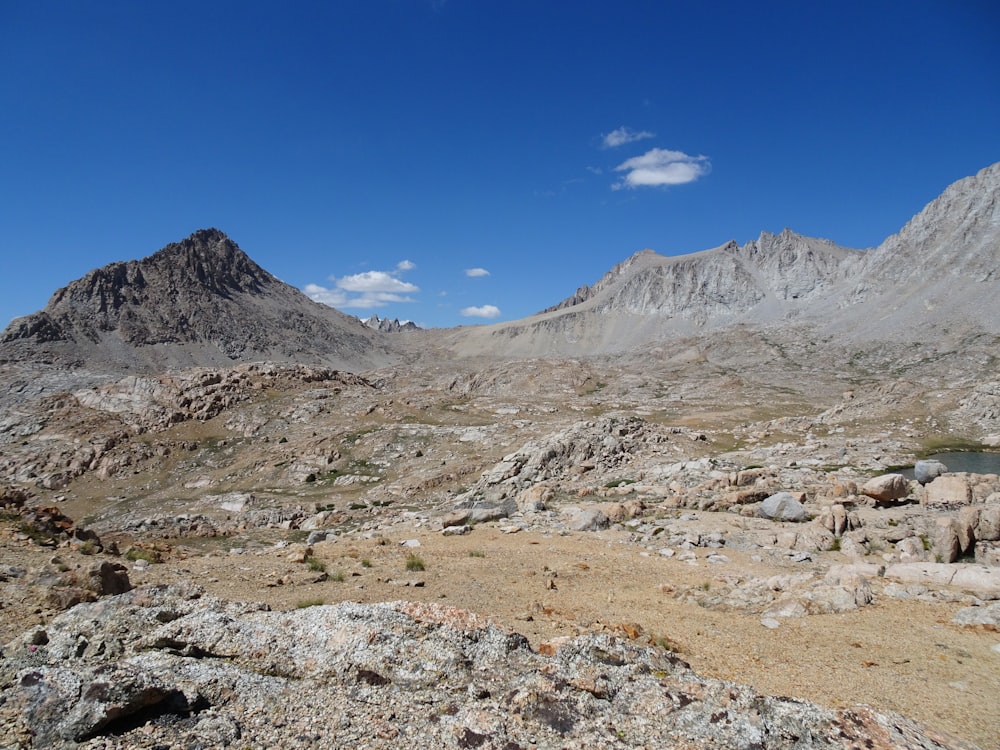 a view of a mountain range from a distance