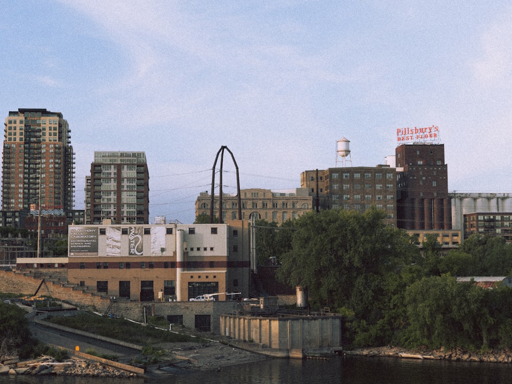 a view of a city from across the river