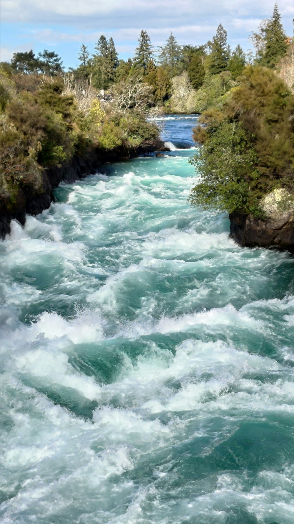a river that has some rapids in it