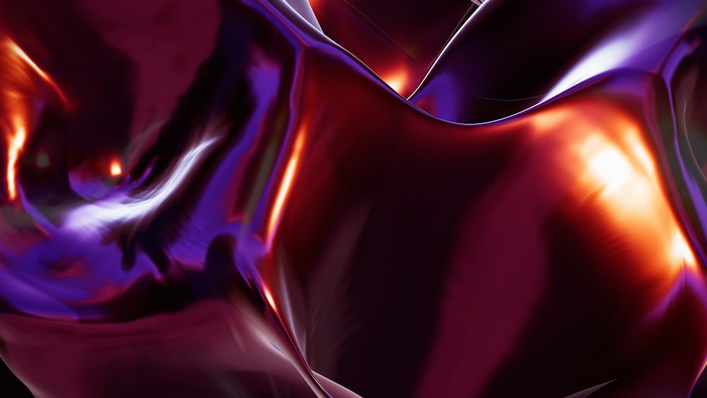 a close up of a purple and red object