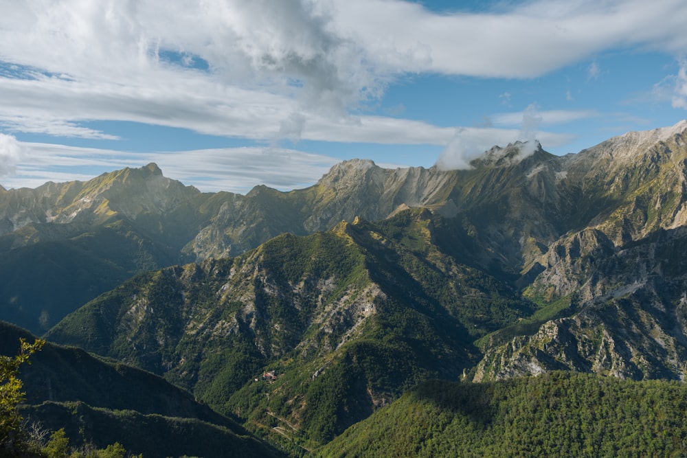 a view of the mountains from a high point of view