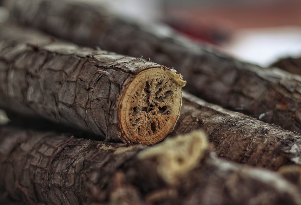 a close up of a piece of wood