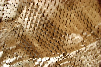 A close-up of intricate paper designs and textures.