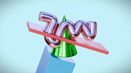 a 3d rendering of the word wifi on a blue background