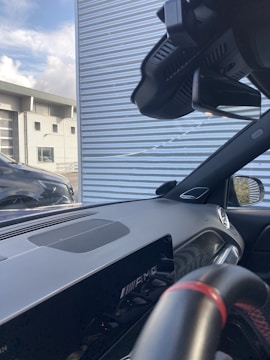 Instrument cluster displaying AMG-style menu activated through software coding