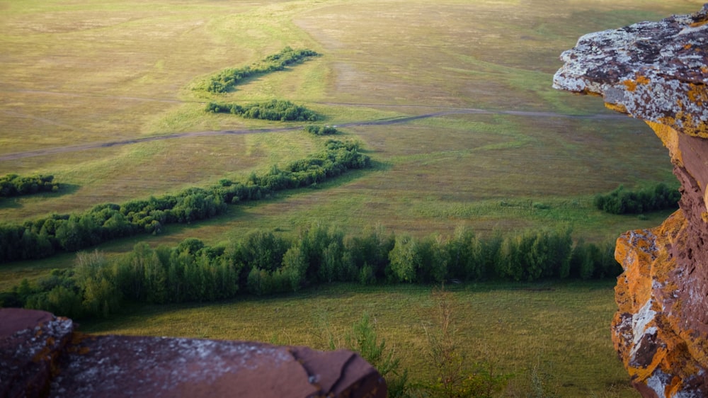 a person standing on top of a cliff