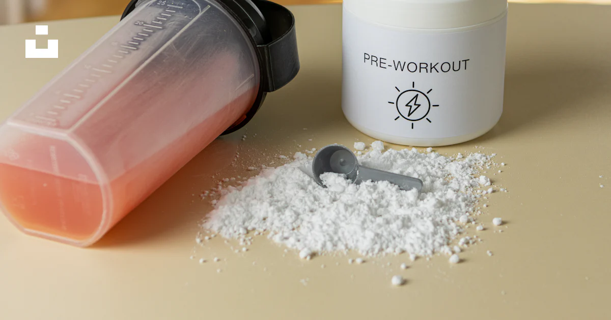 A close up of a container of powder and a spoon photo – Free Powder ...