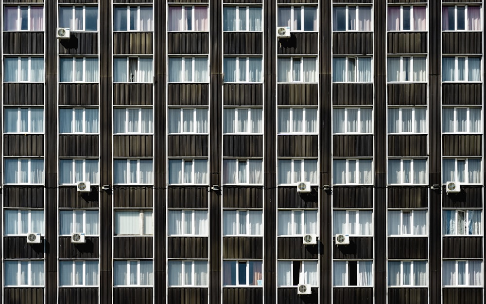 a very tall building with lots of windows