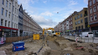 a construction site in the middle of a city