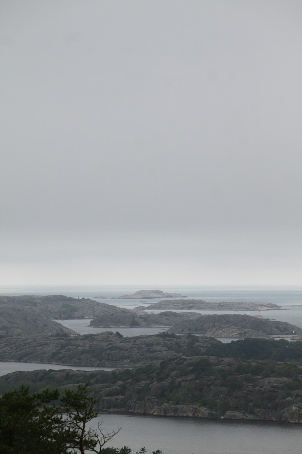 a large body of water surrounded by land