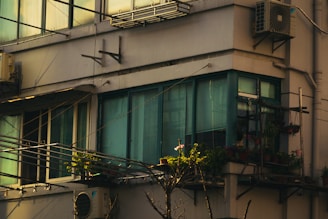 a tall building with a bunch of windows