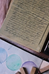 A handwritten letter resting on a wooden table.