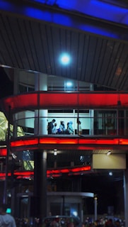 Facilities management team inspecting a state-of-the-art building with smart technology controls.