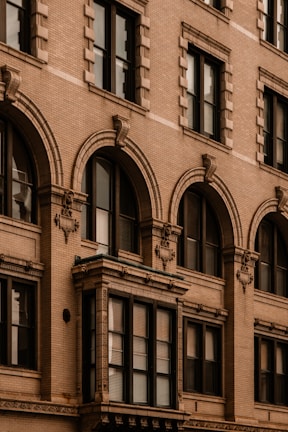 A close-up of architectural details from historic buildings in the area.