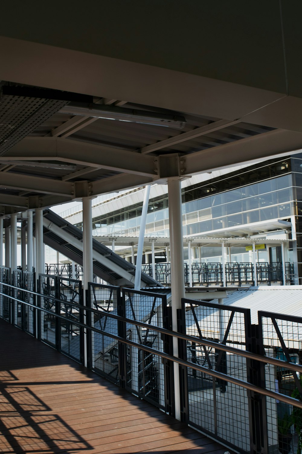 a view of a building from inside a building