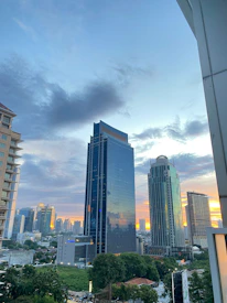 City skyline view showcasing Mysore and Bangalore's vibrant real estate markets at sunset.