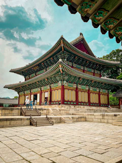 a large building with steps leading up to it