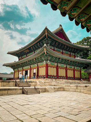 a large building with steps leading up to it