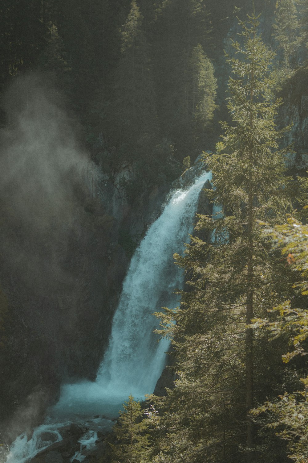 Ein Wasserfall mitten im Wald