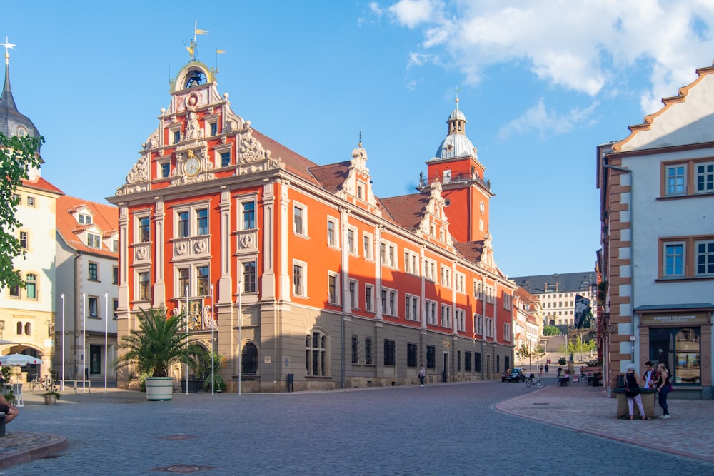 a large building with a clock tower on top of it