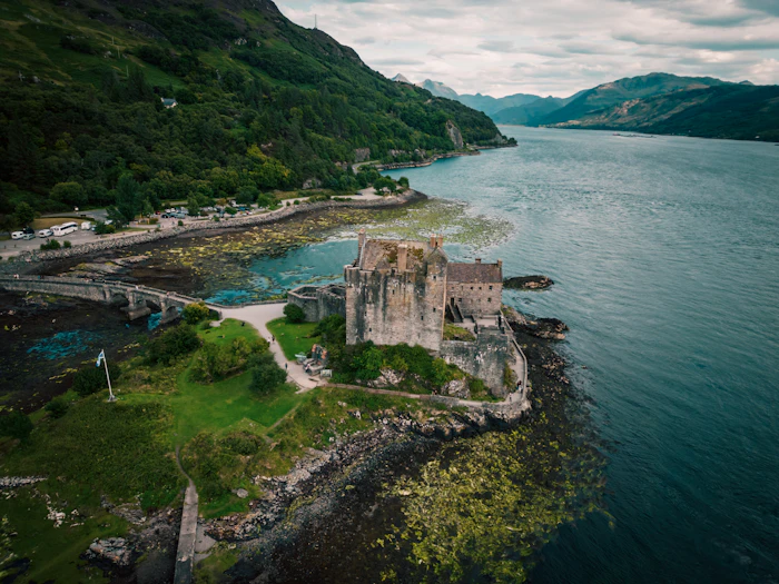 A Highland castle on a loch