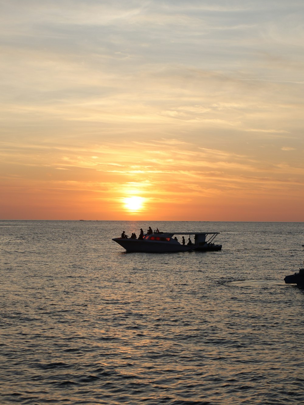 a group of people on a boat in the water