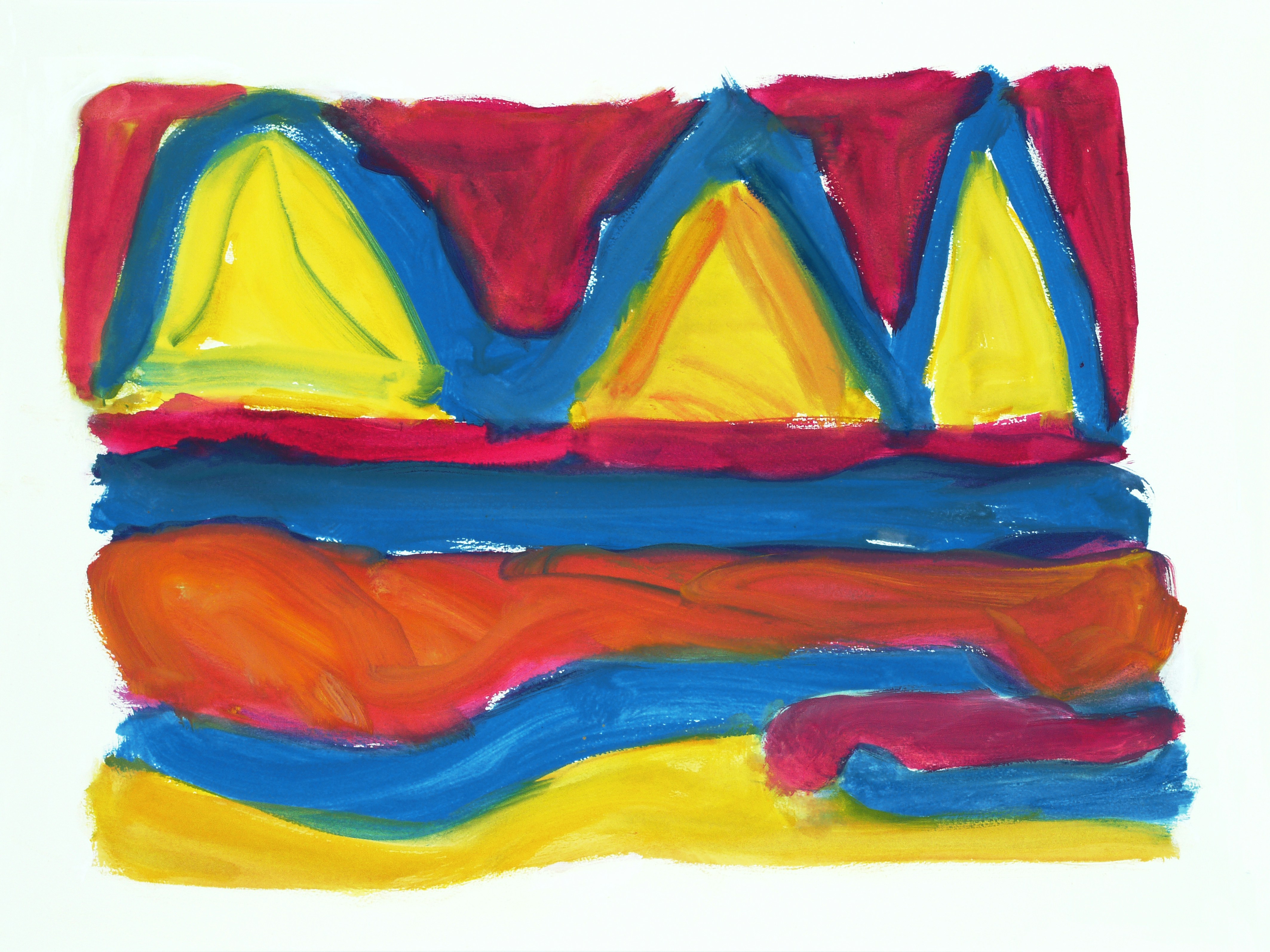 a picture of a painting that is very colorful