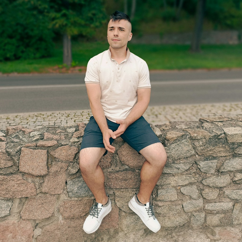 Stone Relaxed Twill Shorts