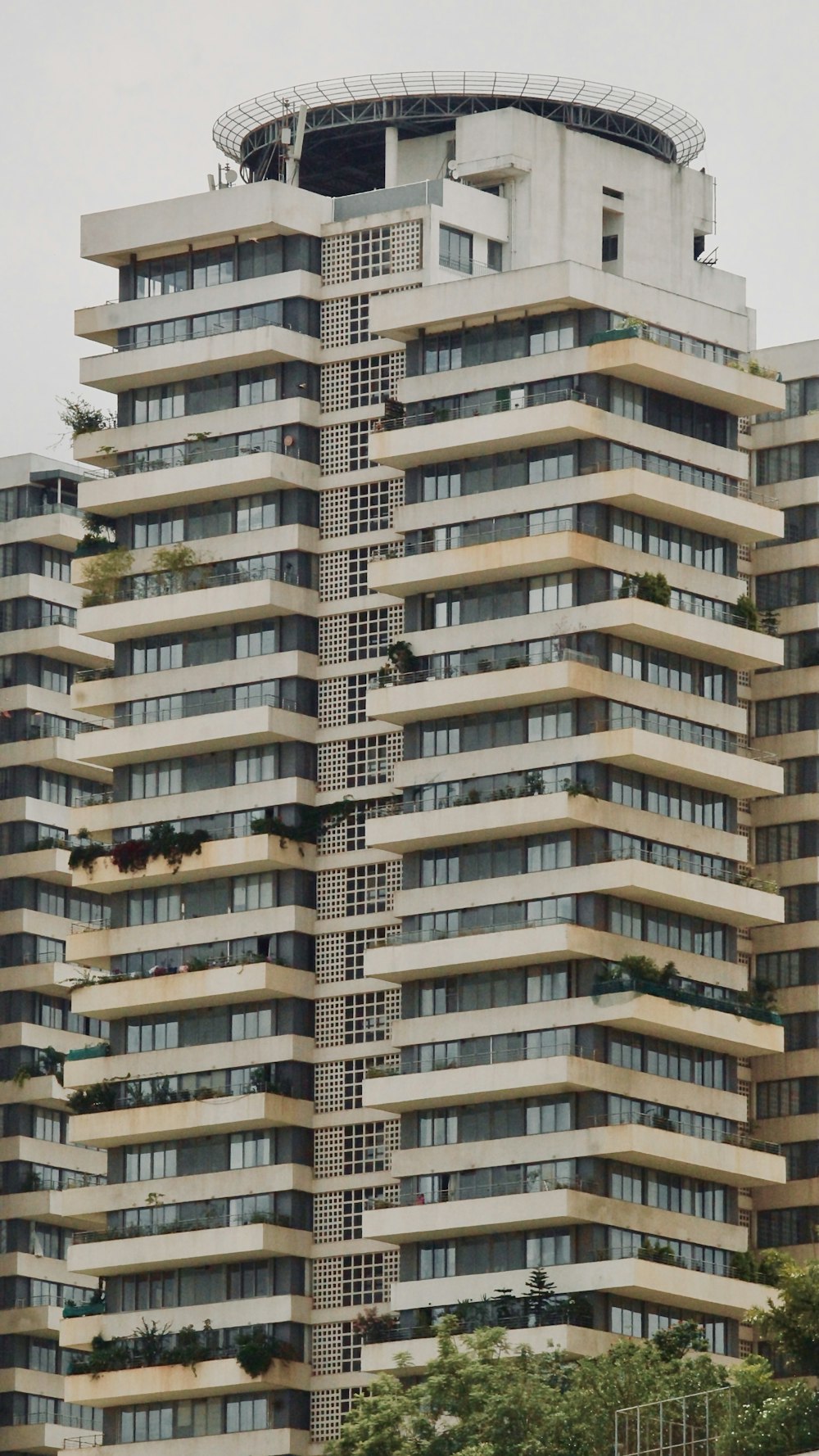 a very tall building with a clock on the top of it