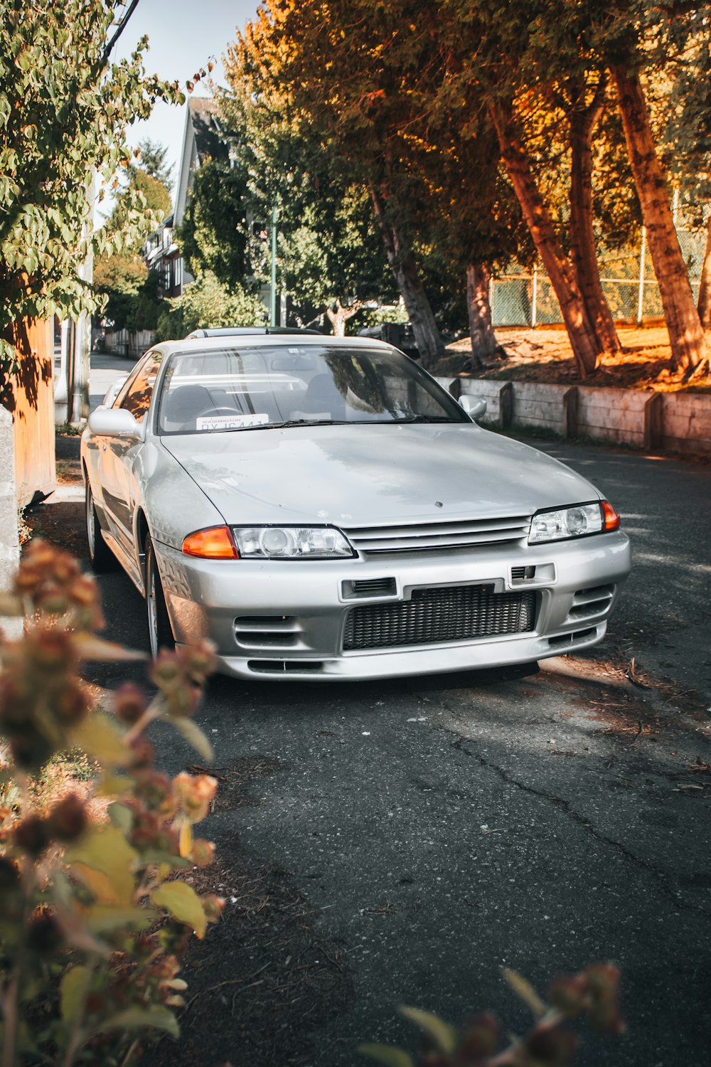 a car parked on the side of the road