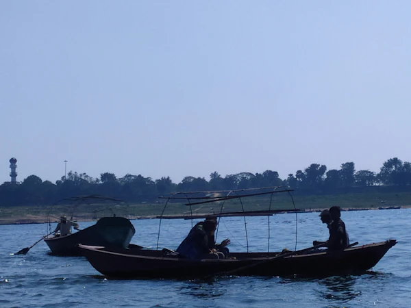 Boating on the lake